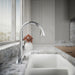 Kohler Rival Pull-down kitchen sink faucet with two-function sprayhead