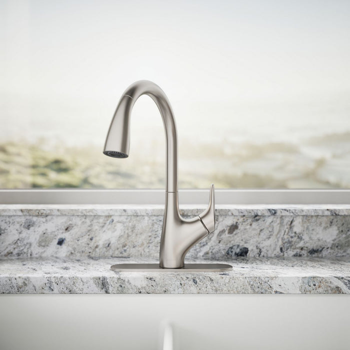 Kohler Rival Pull-down kitchen sink faucet with two-function sprayhead