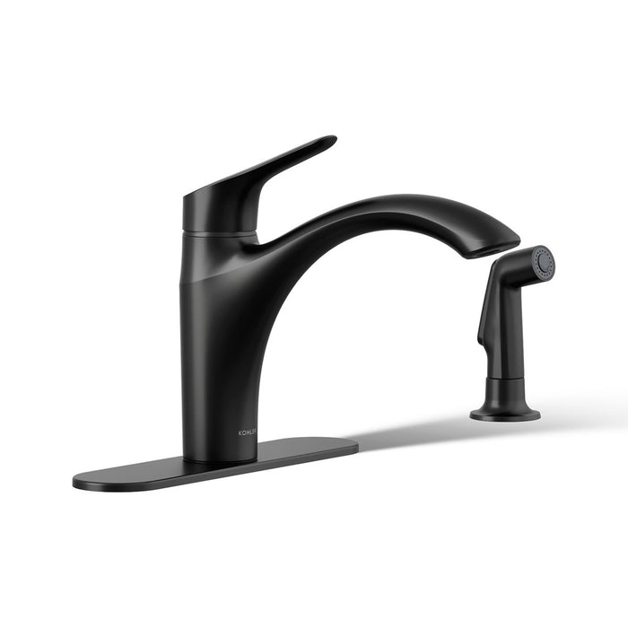 Kohler Rival Single-handle kitchen sink faucet with side sprayer