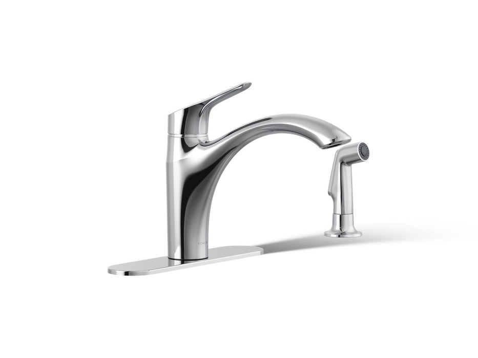 Kohler Rival Single-handle kitchen sink faucet with side sprayer