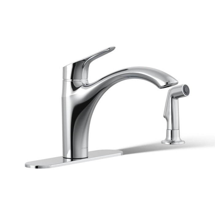 Kohler Rival Single-handle kitchen sink faucet with side sprayer