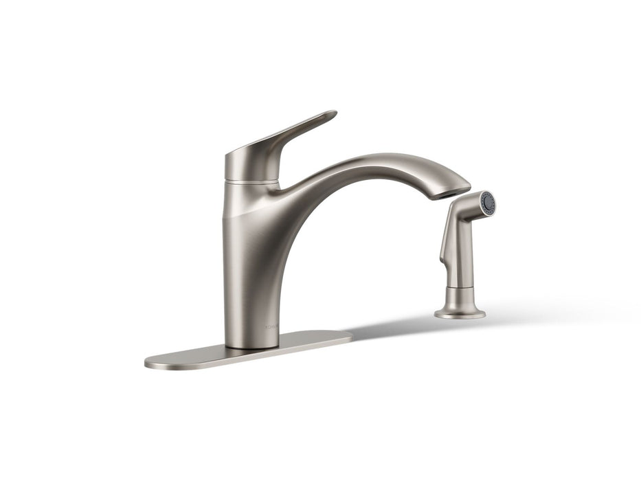 Kohler Rival Single-handle kitchen sink faucet with side sprayer
