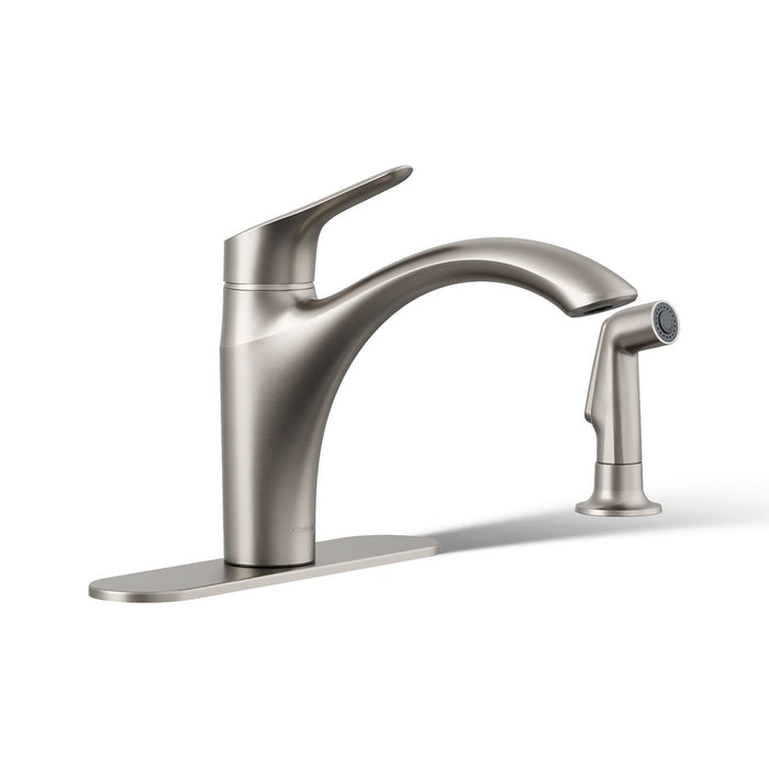 Kohler Rival Single-handle kitchen sink faucet with side sprayer