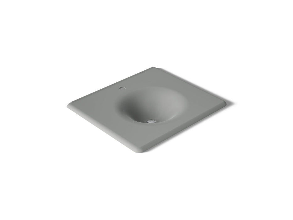 KOHLER K-3048-1 Iron/Impressions 25" Enameled cast iron vanity top with integrated round sink