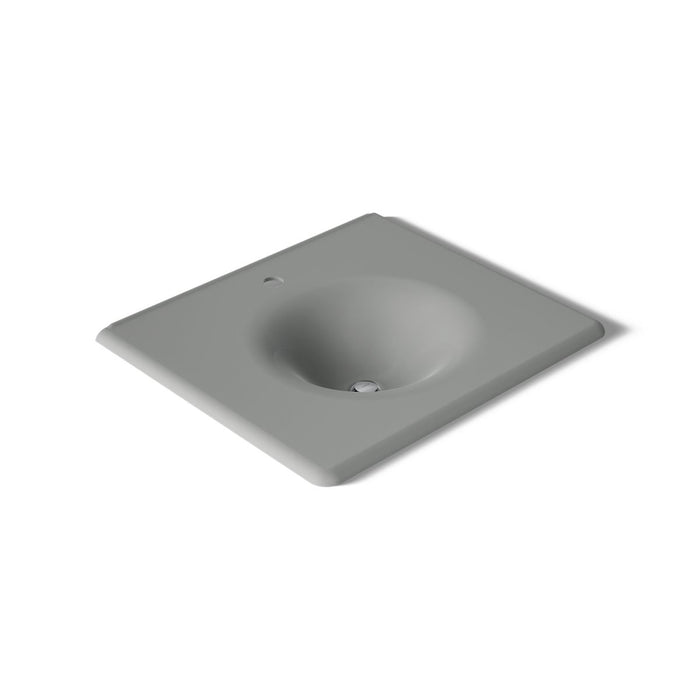 KOHLER K-3048-1 Iron/Impressions 25" Enameled cast iron vanity top with integrated round sink