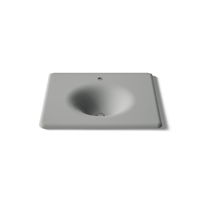 KOHLER K-3048-1 Iron/Impressions 25" Enameled cast iron vanity top with integrated round sink
