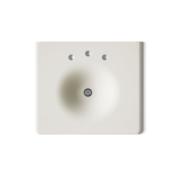 KOHLER K-3048-8 Iron/Impressions 25" Enameled cast iron vanity top with integrated round sink