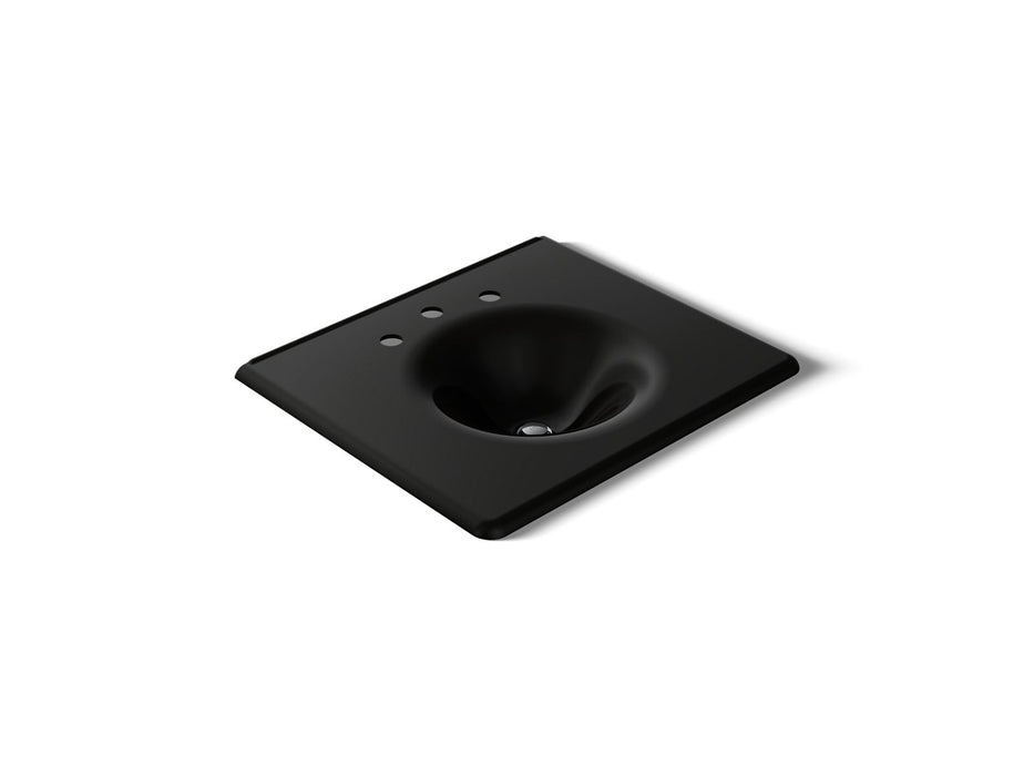 KOHLER K-3048-8 Iron/Impressions 25" Enameled cast iron vanity top with integrated round sink