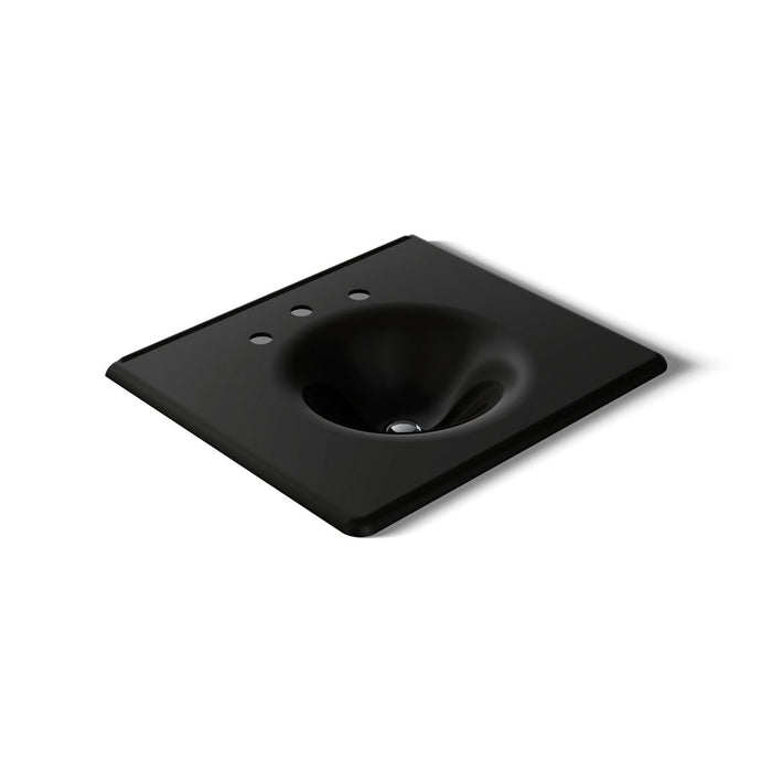 KOHLER K-3048-8 Iron/Impressions 25" Enameled cast iron vanity top with integrated round sink