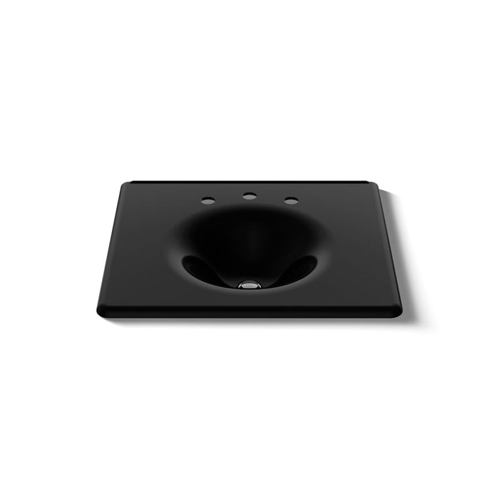 KOHLER K-3048-8 Iron/Impressions 25" Enameled cast iron vanity top with integrated round sink