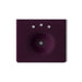 KOHLER K-3048-8 Iron/Impressions 25" Enameled cast iron vanity top with integrated round sink, black plum - view 2