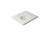 KOHLER K-3048-8 Iron/Impressions 25" Enameled cast iron vanity top with integrated round sink, dune