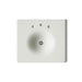 KOHLER K-3048-8 Iron/Impressions 25" Enameled cast iron vanity top with integrated round sink, dune - view 2