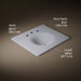 KOHLER K-3048-8 Iron/Impressions 25" Enameled cast iron vanity top with integrated round sink, lavender grey - view 4