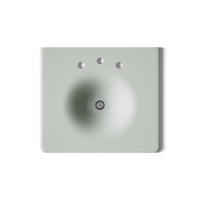 KOHLER K-3048-8 Iron/Impressions 25" Enameled cast iron vanity top with integrated round sink