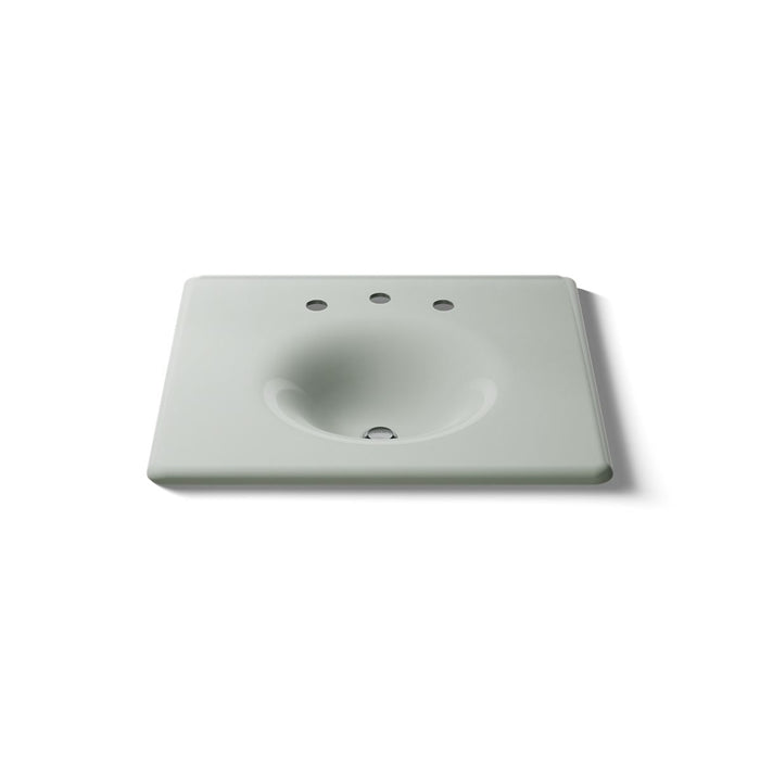 KOHLER K-3048-8 Iron/Impressions 25" Enameled cast iron vanity top with integrated round sink