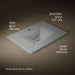 KOHLER K-3049-1 Iron/Impressions 31" Enameled cast iron vanity top with integrated rectangular sink, basalt - view 4