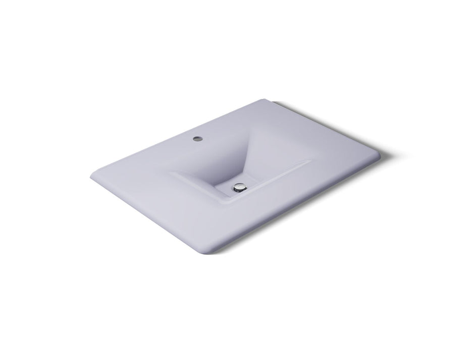 KOHLER K-3049-1 Iron/Impressions 31" Enameled cast iron vanity top with integrated rectangular sink, lavender grey