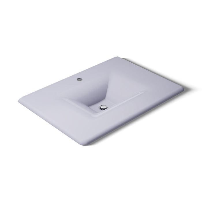 KOHLER K-3049-1 Iron/Impressions 31" Enameled cast iron vanity top with integrated rectangular sink, lavender grey - view 3