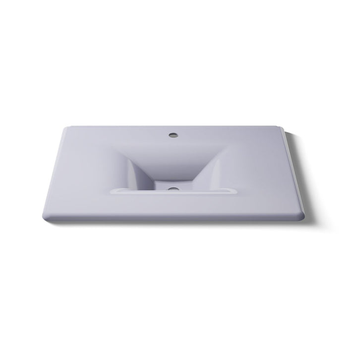 KOHLER K-3049-1 Iron/Impressions 31" Enameled cast iron vanity top with integrated rectangular sink, lavender grey - view 4