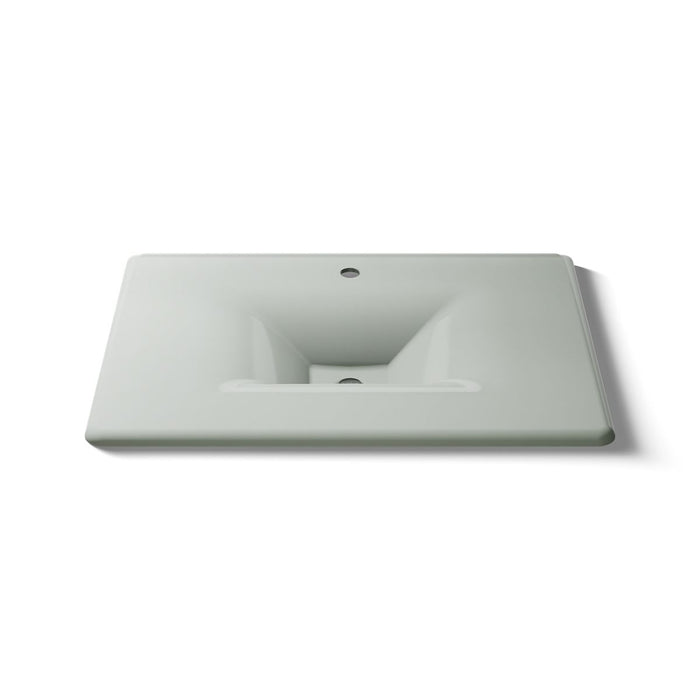 KOHLER K-3049-1 Iron/Impressions 31" Enameled cast iron vanity top with integrated rectangular sink