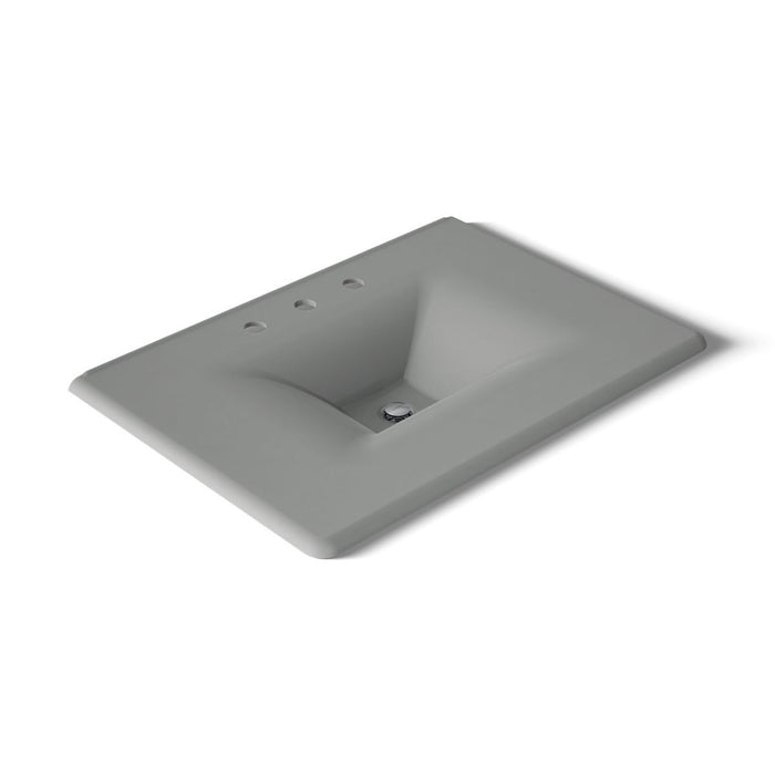 KOHLER K-3049-8 Iron/Impressions 31" Enameled cast iron vanity top with integrated rectangular sink, basalt - view 3