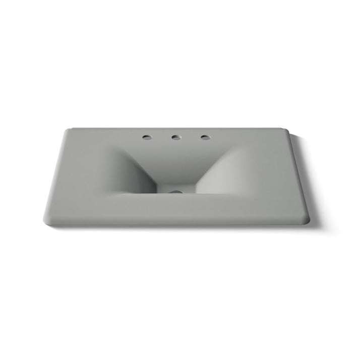KOHLER K-3049-8 Iron/Impressions 31" Enameled cast iron vanity top with integrated rectangular sink, basalt - view 4