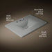 KOHLER K-3049-8 Iron/Impressions 31" Enameled cast iron vanity top with integrated rectangular sink, basalt - view 5