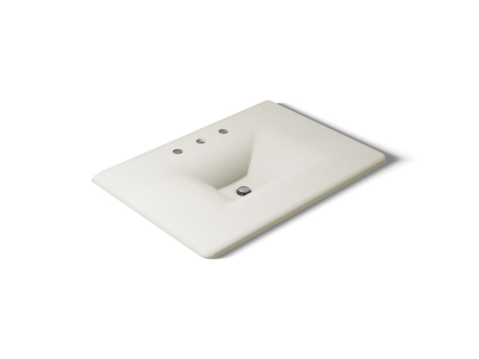 KOHLER K-3049-8 Iron/Impressions 31" Enameled cast iron vanity top with integrated rectangular sink