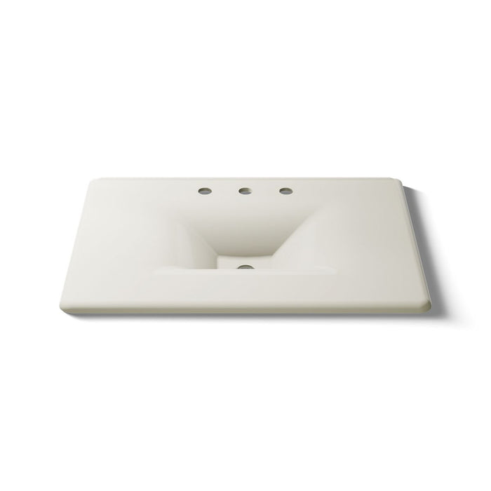 KOHLER K-3049-8 Iron/Impressions 31" Enameled cast iron vanity top with integrated rectangular sink