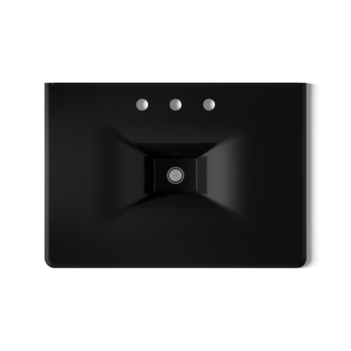 KOHLER K-3049-8 Iron/Impressions 31" Enameled cast iron vanity top with integrated rectangular sink