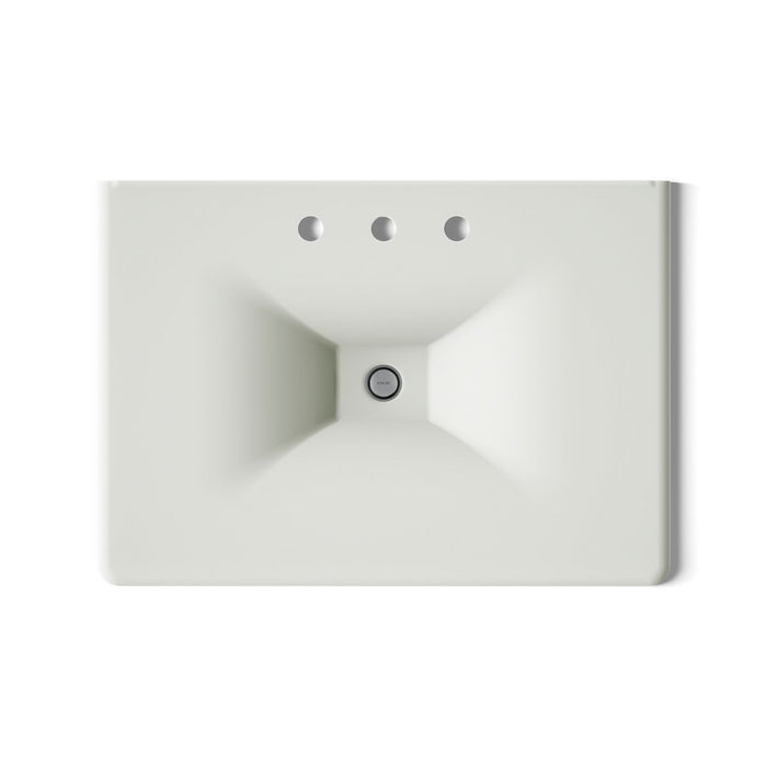 Kohler Iron/Impressions 31" Enameled cast iron vanity top with integrated rectangular sink