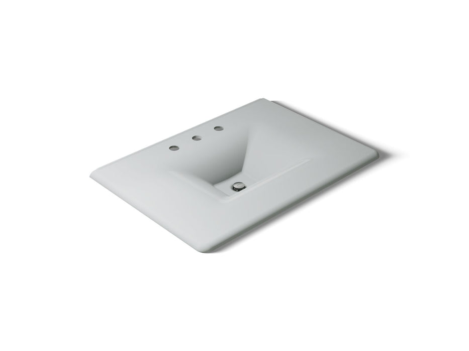 KOHLER K-3049-8 Iron/Impressions 31" Enameled cast iron vanity top with integrated rectangular sink