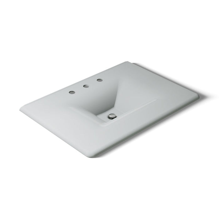 KOHLER K-3049-8 Iron/Impressions 31" Enameled cast iron vanity top with integrated rectangular sink