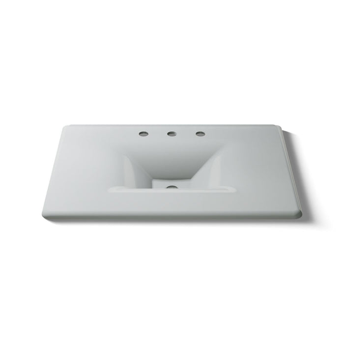 KOHLER K-3049-8 Iron/Impressions 31" Enameled cast iron vanity top with integrated rectangular sink