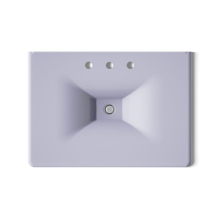 KOHLER K-3049-8 Iron/Impressions 31" Enameled cast iron vanity top with integrated rectangular sink, lavender grey - view 2