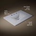 KOHLER K-3049-8 Iron/Impressions 31" Enameled cast iron vanity top with integrated rectangular sink, lavender grey - view 4