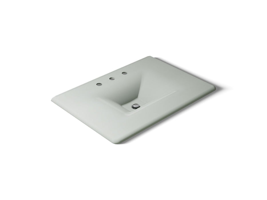 KOHLER K-3049-8 Iron/Impressions 31" Enameled cast iron vanity top with integrated rectangular sink
