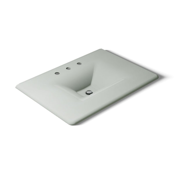 KOHLER K-3049-8 Iron/Impressions 31" Enameled cast iron vanity top with integrated rectangular sink