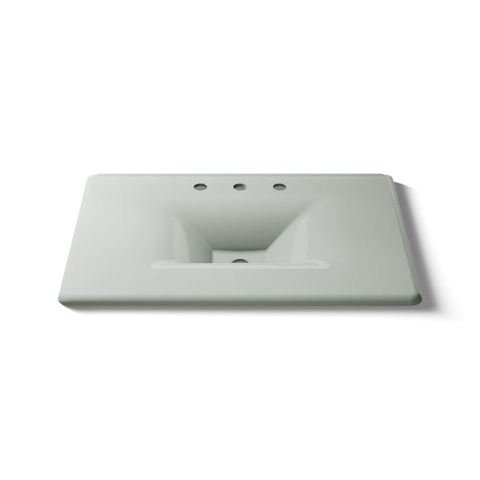 KOHLER K-3049-8 Iron/Impressions 31" Enameled cast iron vanity top with integrated rectangular sink