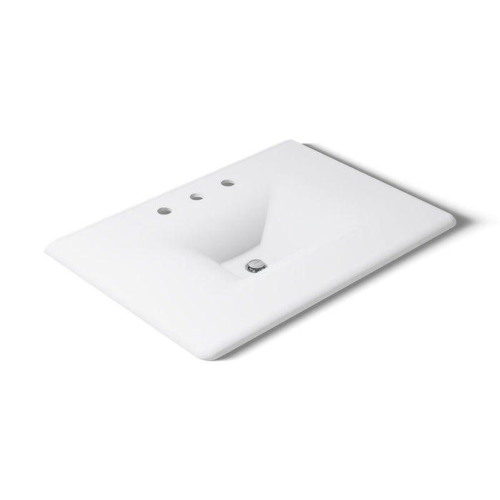 KOHLER K-3049-8 Iron/Impressions 31" Enameled cast iron vanity top with integrated rectangular sink