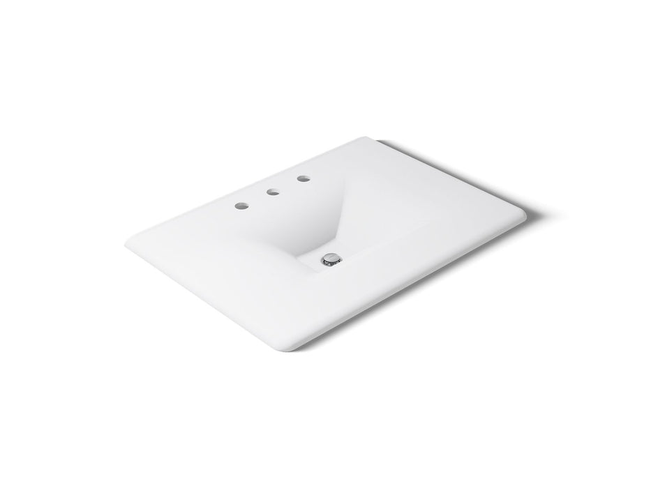 KOHLER K-3049-8 Iron/Impressions 31" Enameled cast iron vanity top with integrated rectangular sink