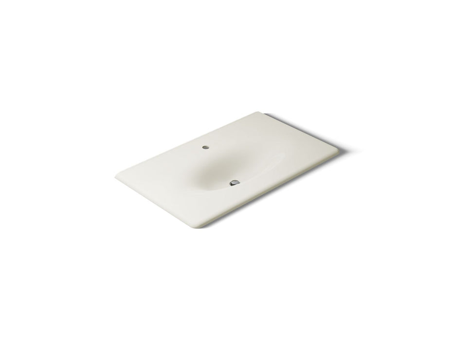 KOHLER K-3051-1 Iron/Impressions 37" Enameled cast iron vanity top with integrated oval sink