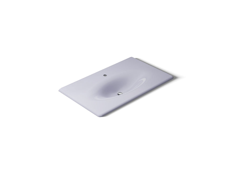 KOHLER K-3051-1 Iron/Impressions 37" Enameled cast iron vanity top with integrated oval sink