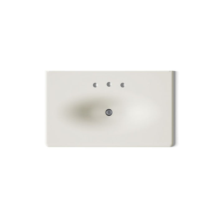 KOHLER K-3051-8 Iron/Impressions 37" Enameled cast iron vanity top with integrated oval sink