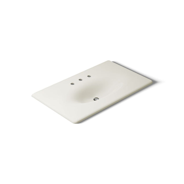 KOHLER K-3051-8 Iron/Impressions 37" Enameled cast iron vanity top with integrated oval sink