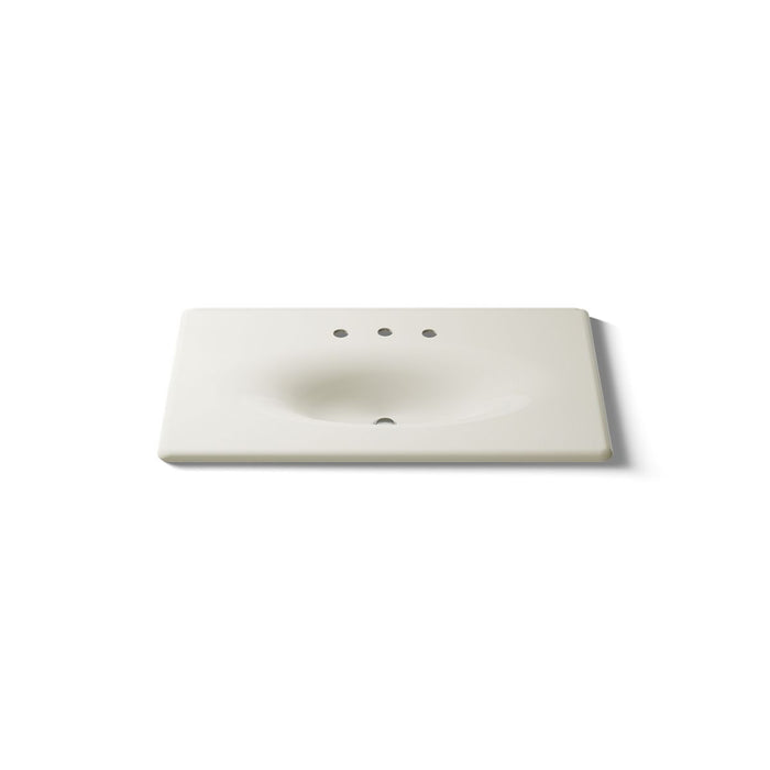 KOHLER K-3051-8 Iron/Impressions 37" Enameled cast iron vanity top with integrated oval sink