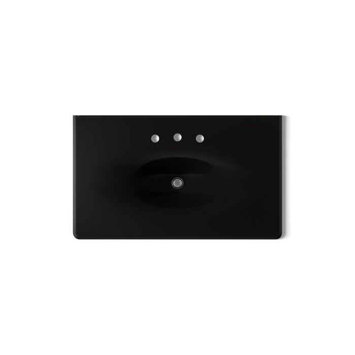 KOHLER K-3051-8 Iron/Impressions 37" Enameled cast iron vanity top with integrated oval sink