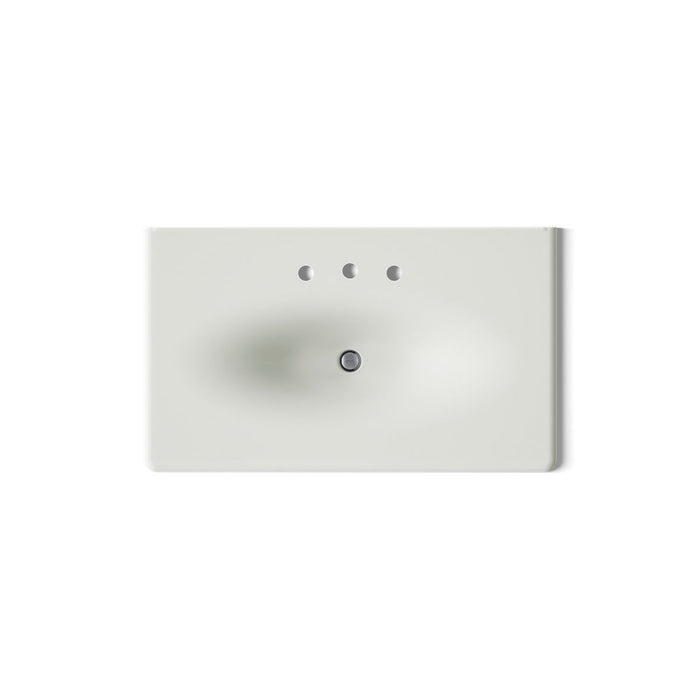 Kohler Iron/Impressions 37" Enameled cast iron vanity top with integrated oval sink
