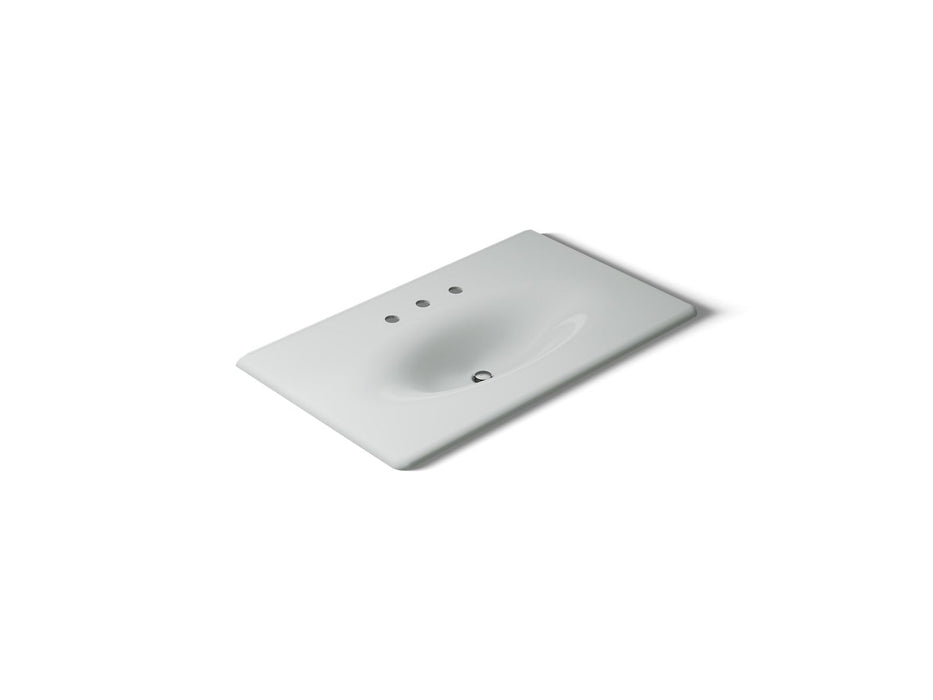 KOHLER K-3051-8 Iron/Impressions 37" Enameled cast iron vanity top with integrated oval sink